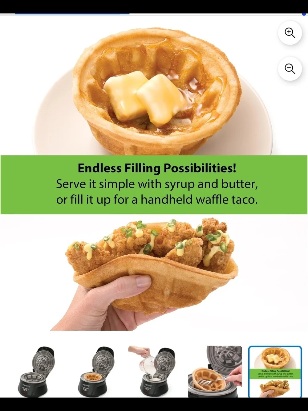 Presto Waffle Bowl Maker - Black